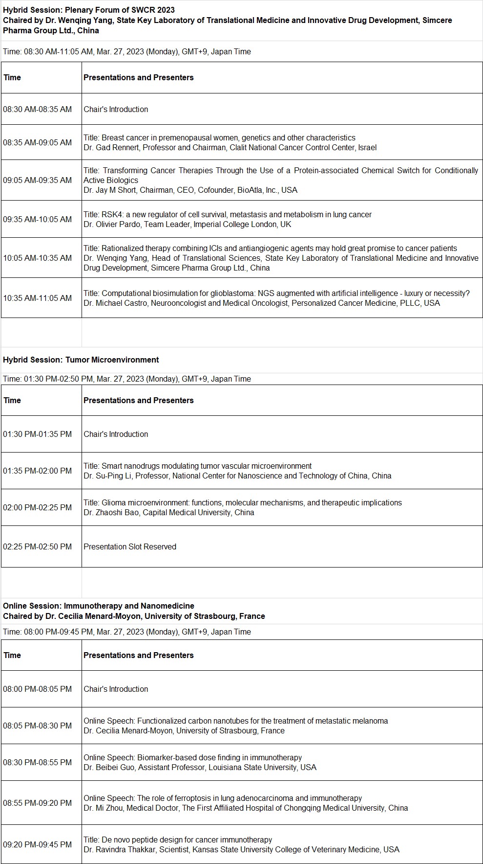 agenda