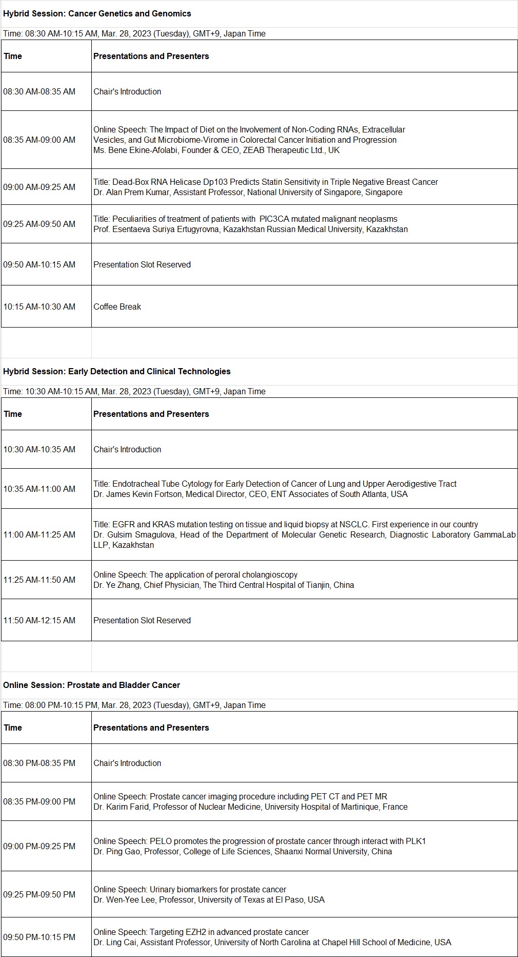 agenda